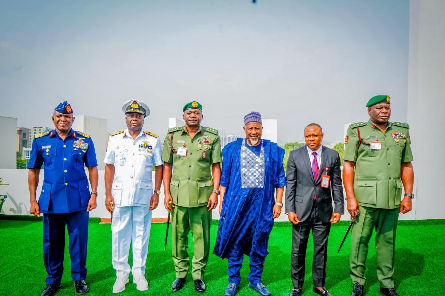 Minister Badaru Holds Operational Brief With Chief Of Defence Staff And Service Chiefs To Address National Security Situation