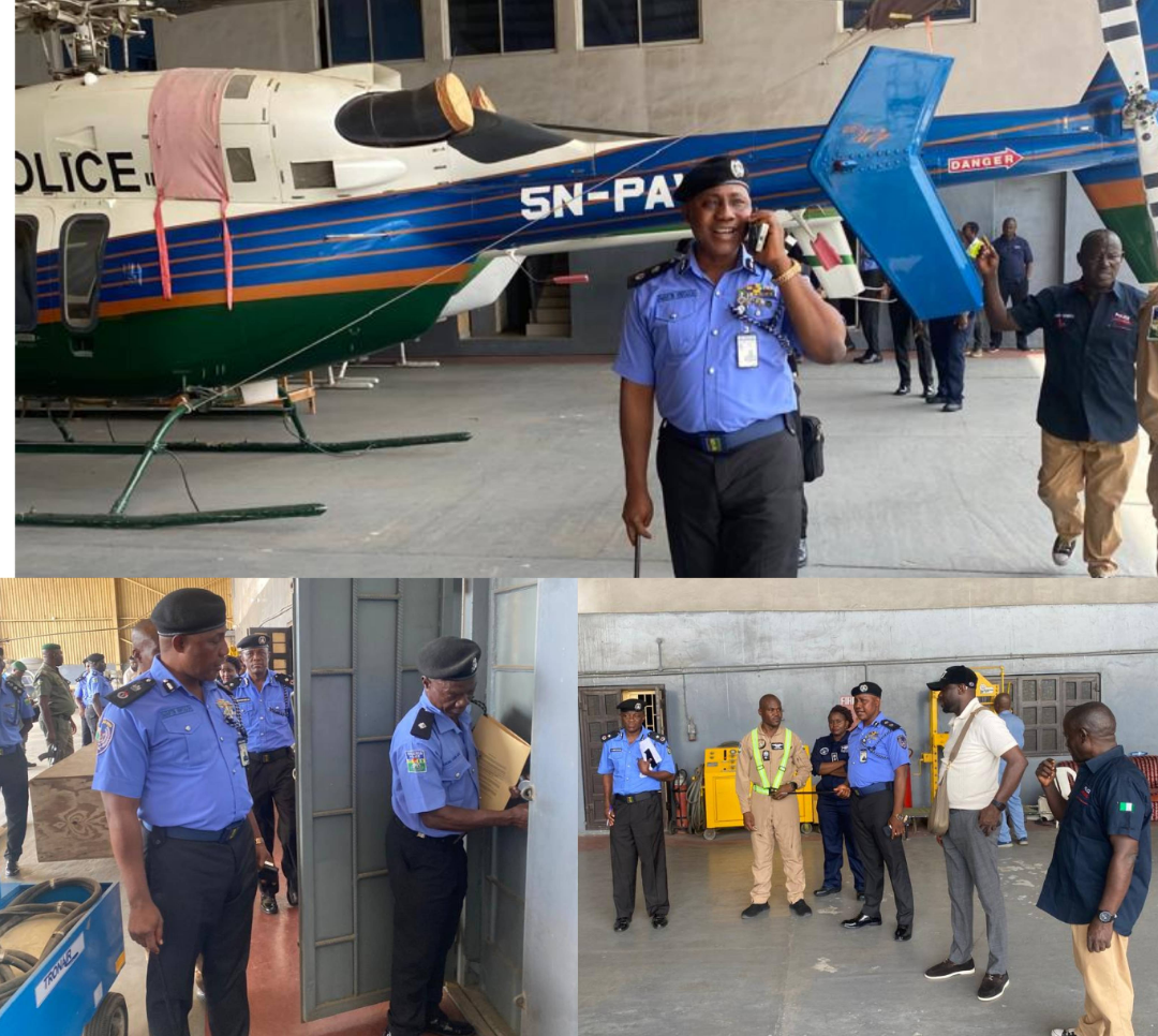 CP Airwing Martin Nwogoh Arrives at NPF Airwing Hangar Lagos for Familiarization and Inspection Tour recently